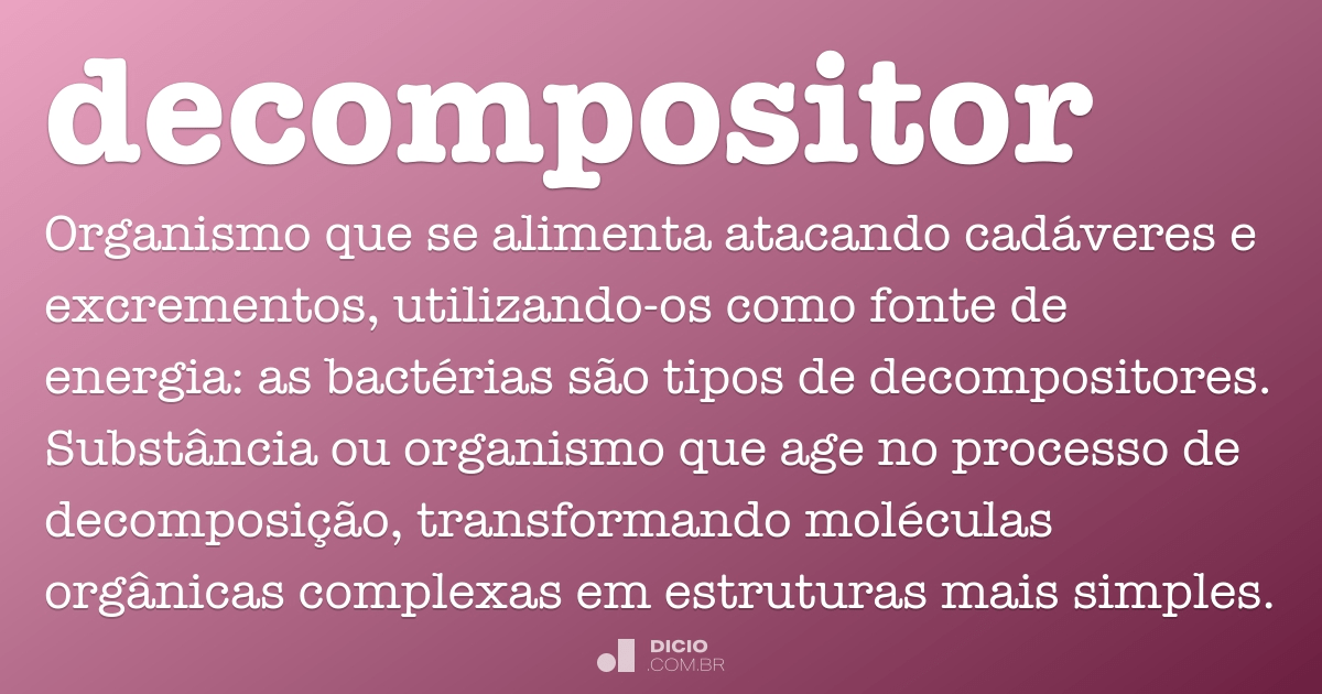Decompositor - Dicionário Online de Português