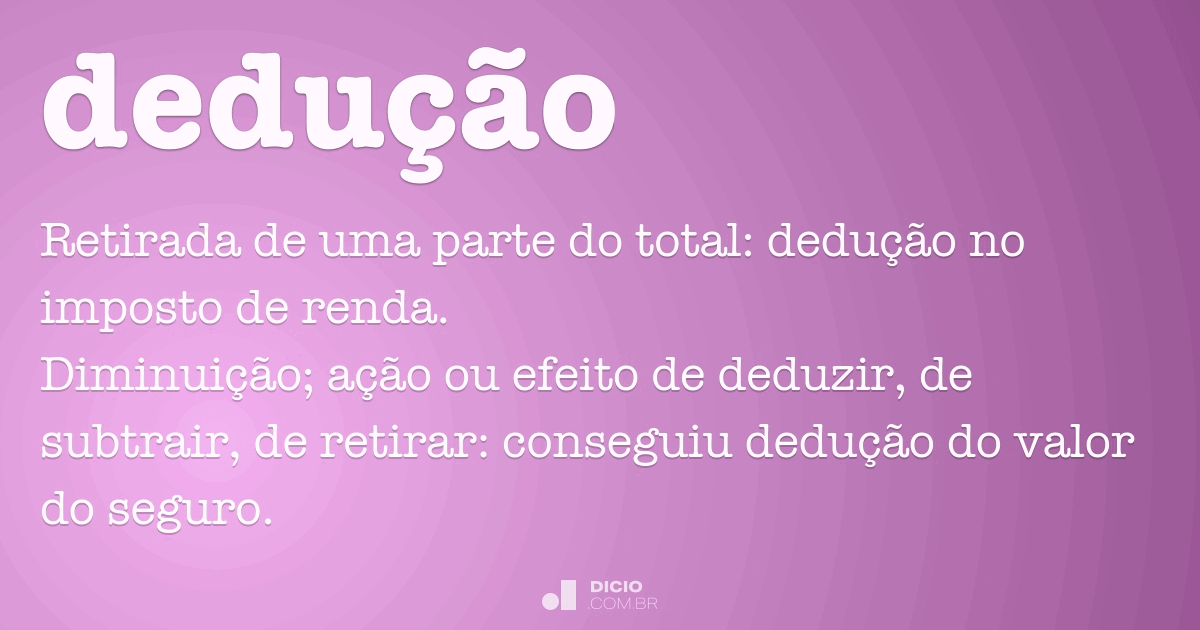 Significado de Deduzido