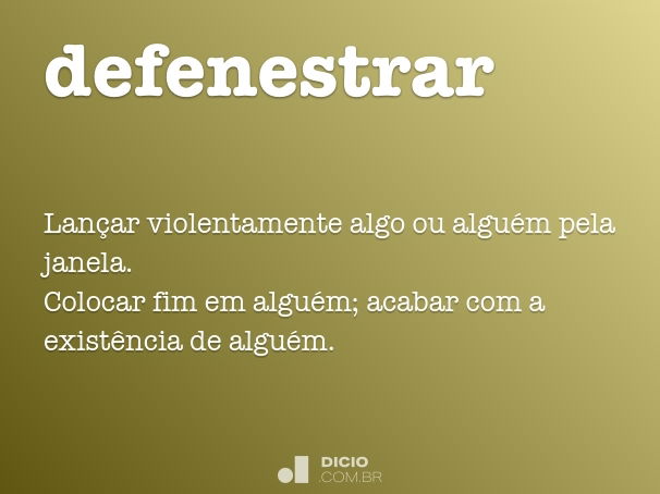 defenestrar