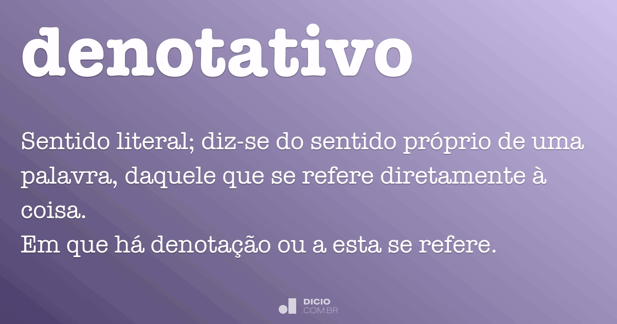 O Que É Conotativo E Denotativo Exemplos