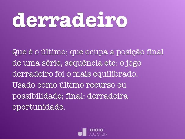 derradeiro