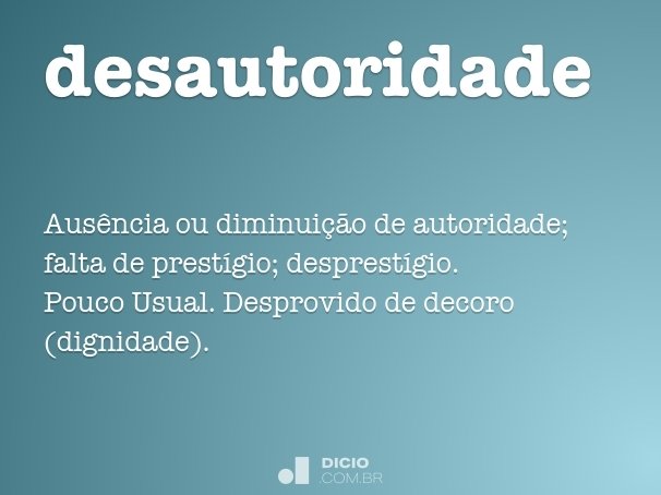 Autoridade - Dicio, Dicionário Online de Português