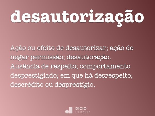 Desprestígio - Dicio, Dicionário Online de Português