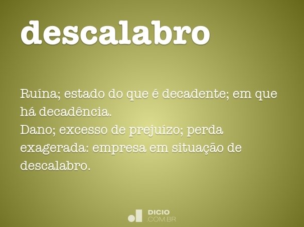 Decadência - Dicio, Dicionário Online de Português