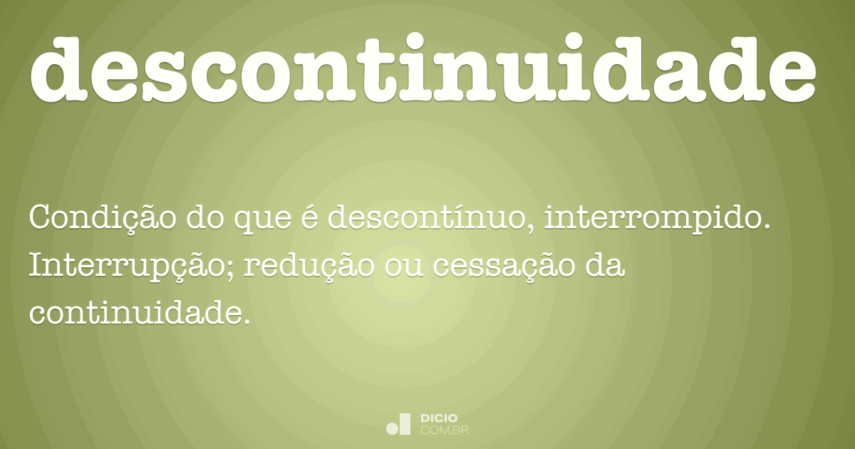 É Exemplo De Descontinuidade E Defeito Simultaneamente