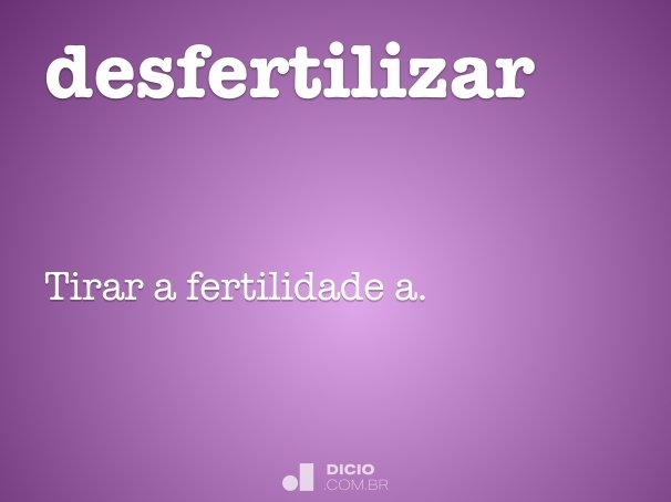 desfertilizar