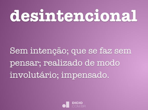 desintencional