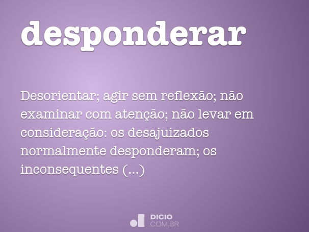 desponderar