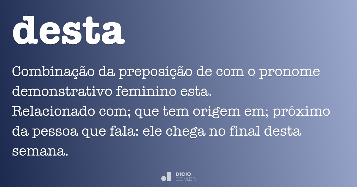 Desta Ou Dessa Significado – Dessa Ou Desta Diferença – UTEO