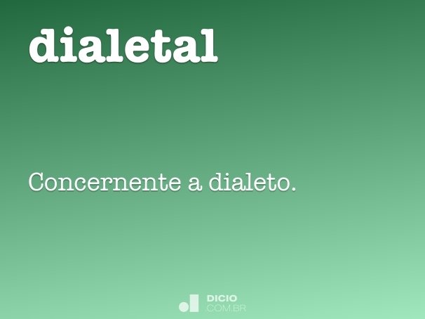 dialetal