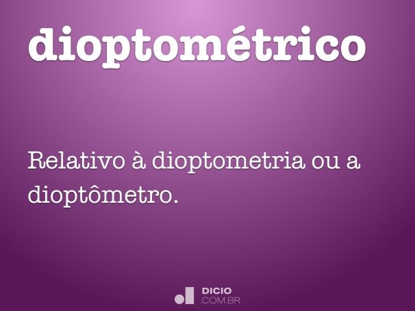 dioptométrico