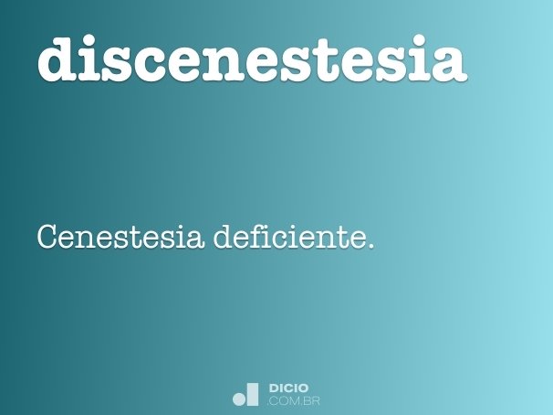 discenestesia