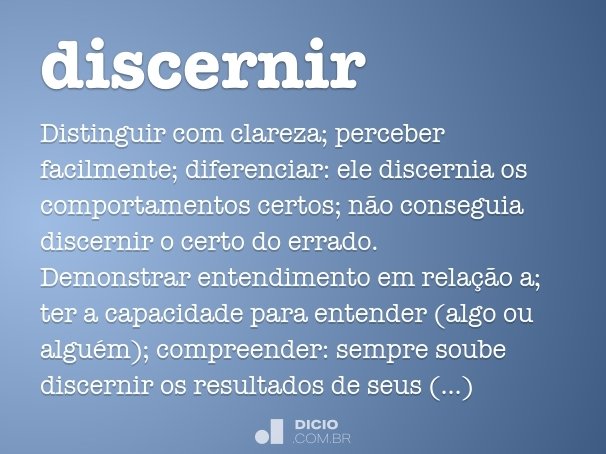 discernir  Tradução de discernir no Dicionário Infopédia de Português -  Inglês