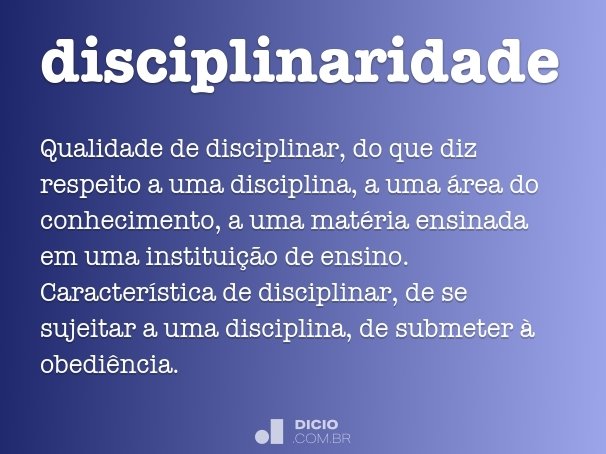 disciplinaridade