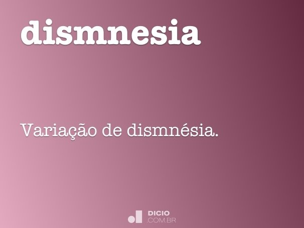 dismnesia