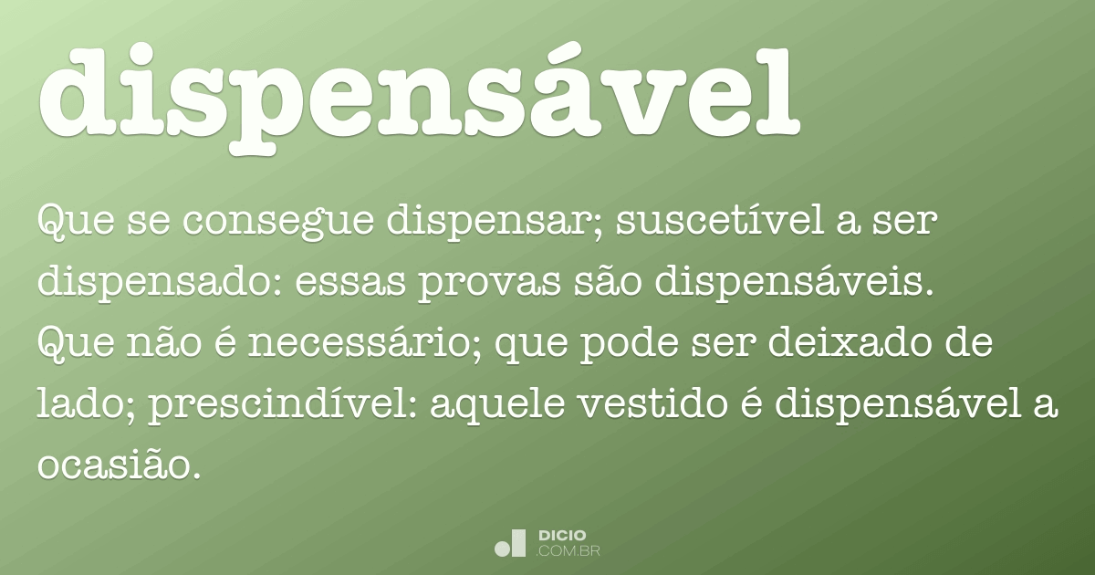 O que é dispensar sinônimo?