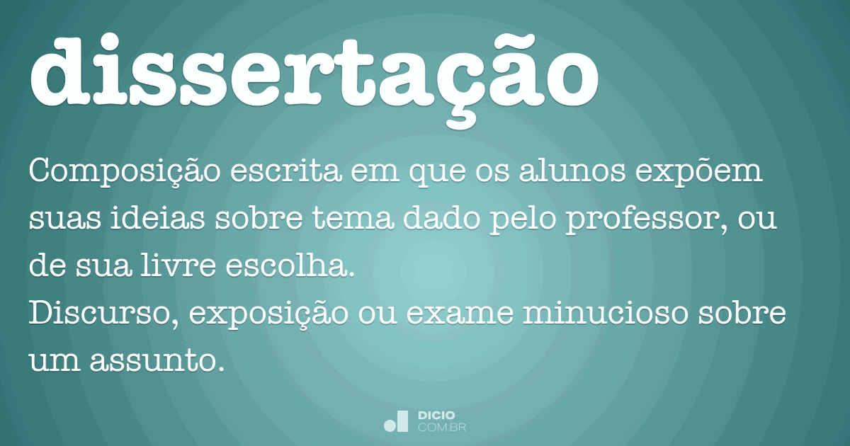 O Que É Dissertação Em Prosa Exemplos