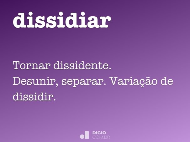 dissidiar