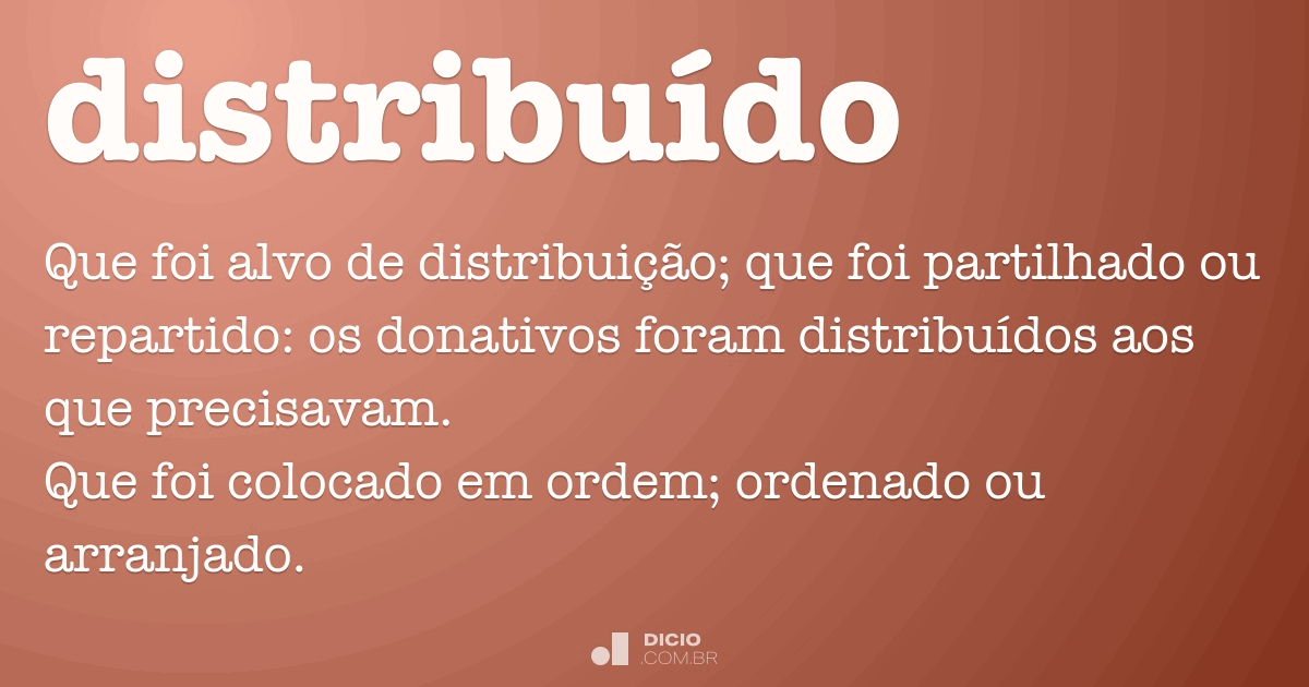 Distribuído - Dicio, Dicionário Online de Português