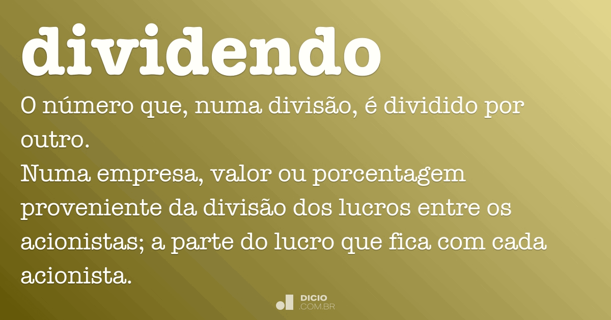 Dividendo - Dicio, Dicionário Online De Português