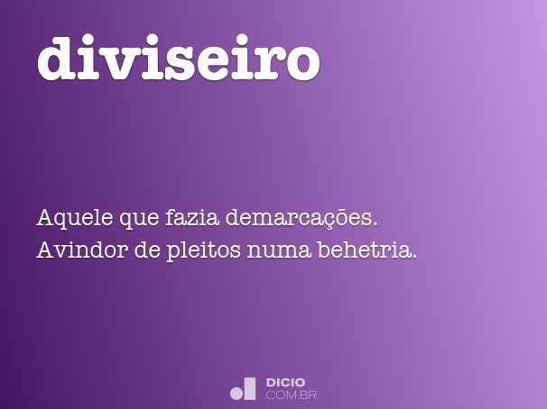 Divisional - Dicio, Dicionário Online de Português