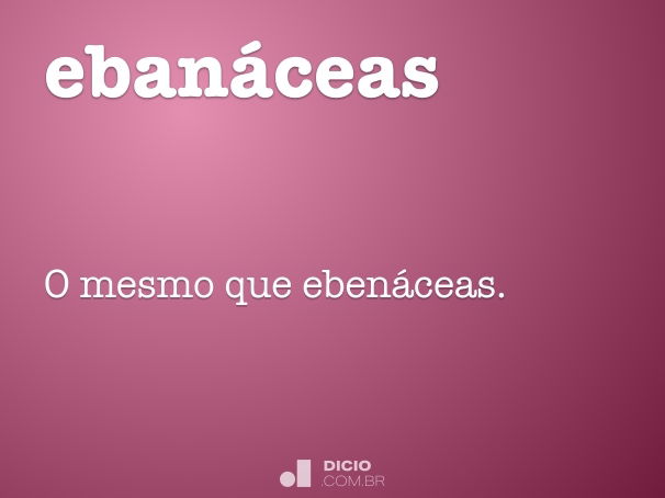 ebanáceas