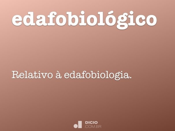 edafobiológico