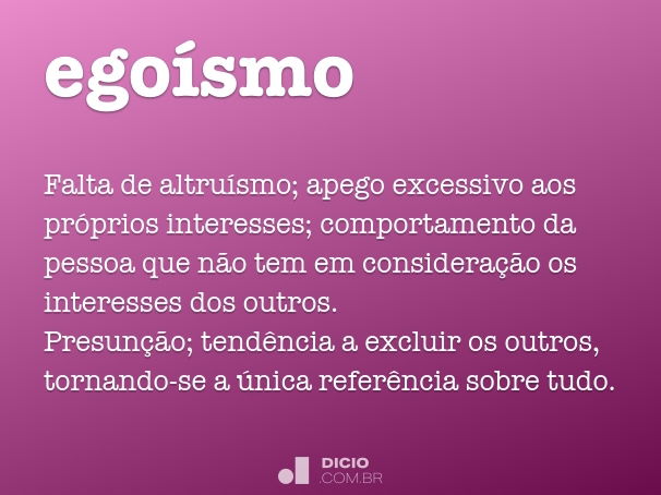 egoísmo