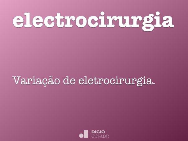 electrocirurgia
