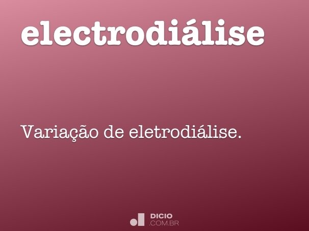 electrodiálise