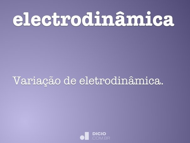 electrodinâmica