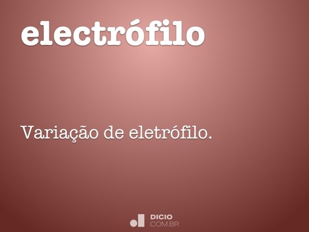 electrófilo