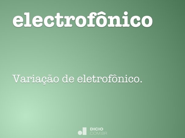 electrofônico
