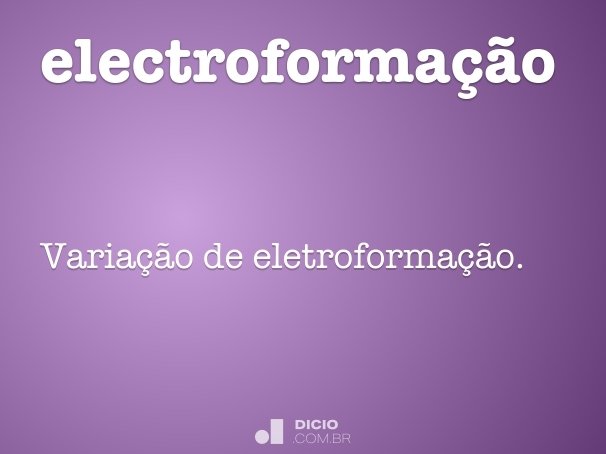 electroformação