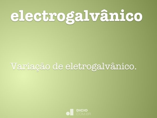 electrogalvânico