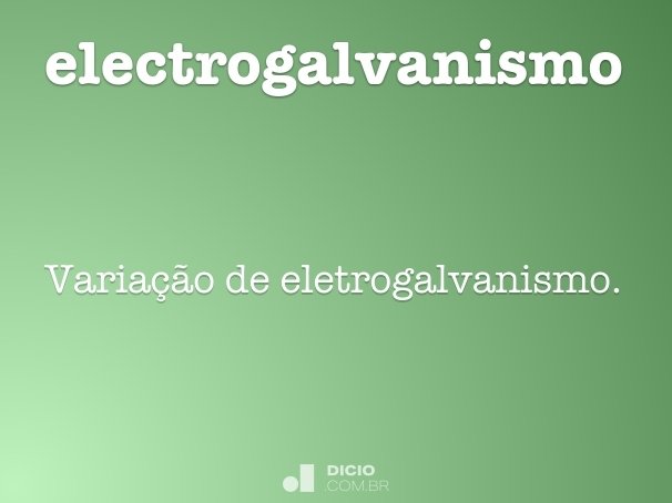 electrogalvanismo