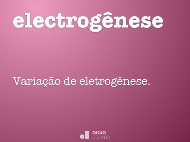 electrogênese