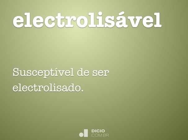 electrolisável