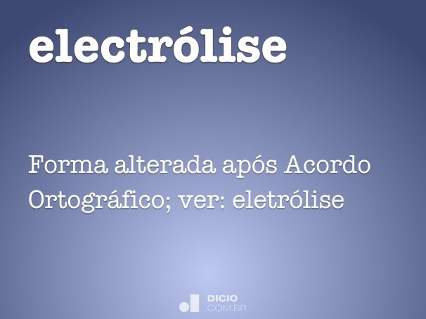 electrólise