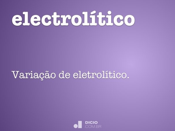 electrolítico