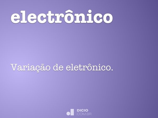 electrônico