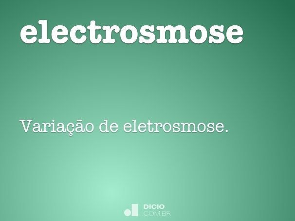 electrosmose