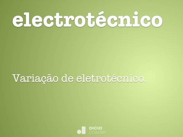 electrotécnico