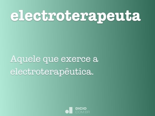 electroterapeuta