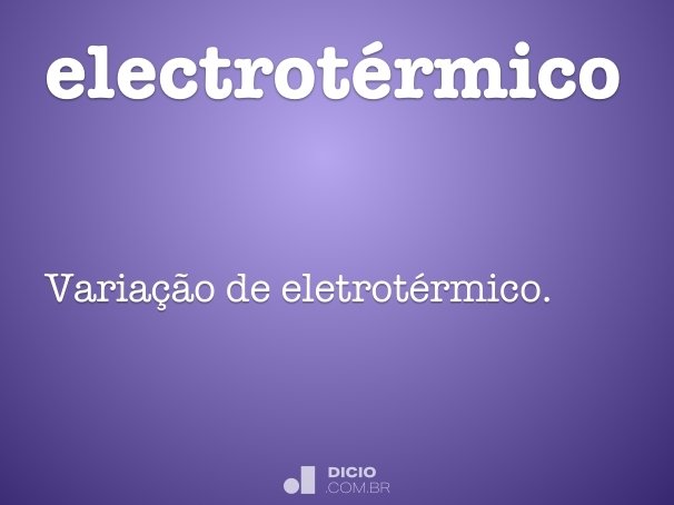 electrotérmico
