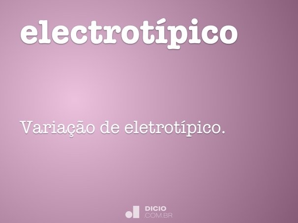 electrotípico
