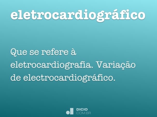 eletrocardiográfico