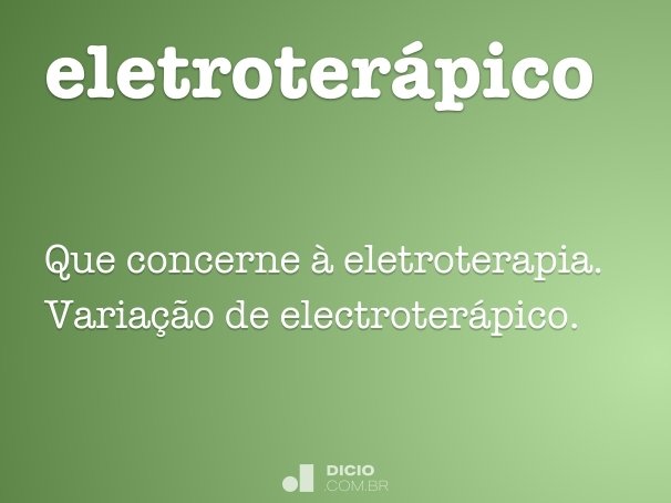 eletroterápico