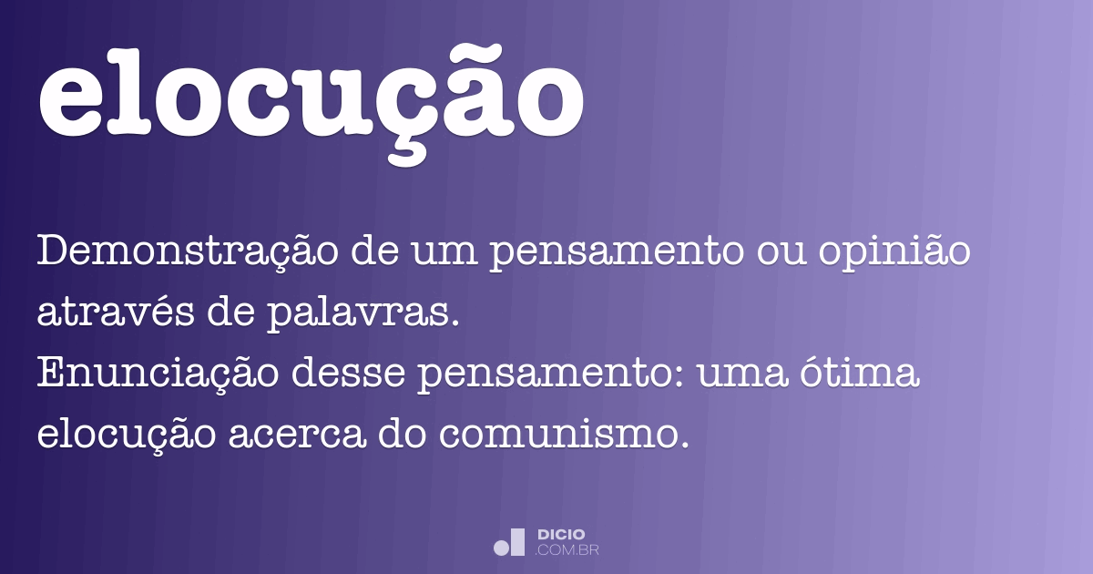 O Que É Verbo De Elocução Exemplos