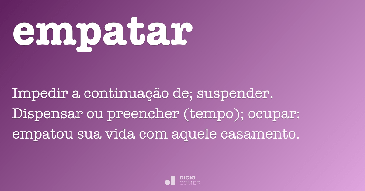 Empatar - Dicio, Dicionário Online de Português